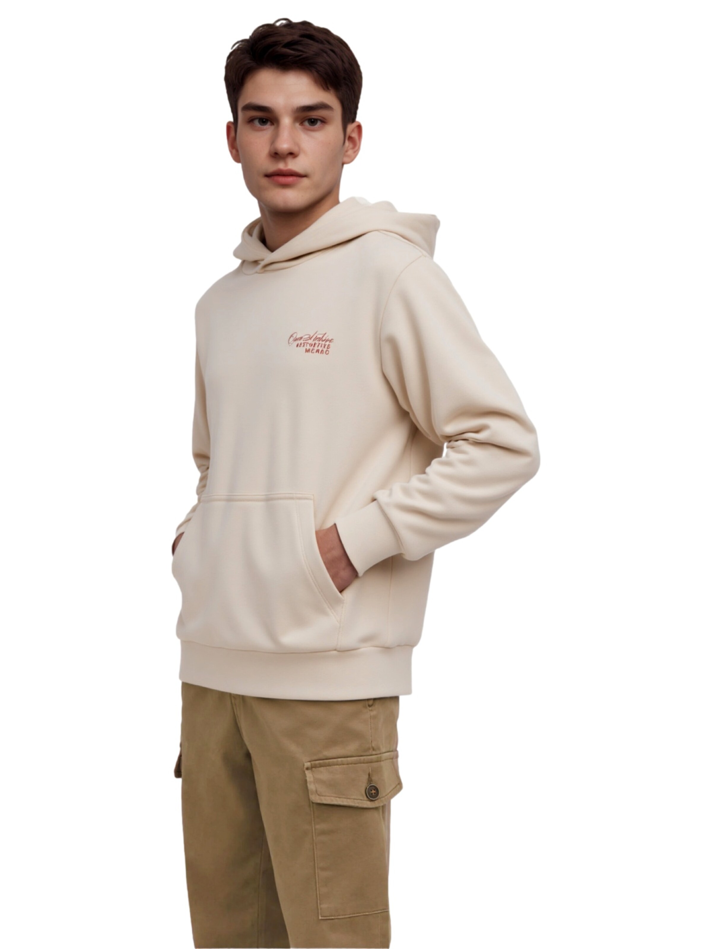 Jack & Jones Junior - Sweatshirt 'Roar' em bege: frente
