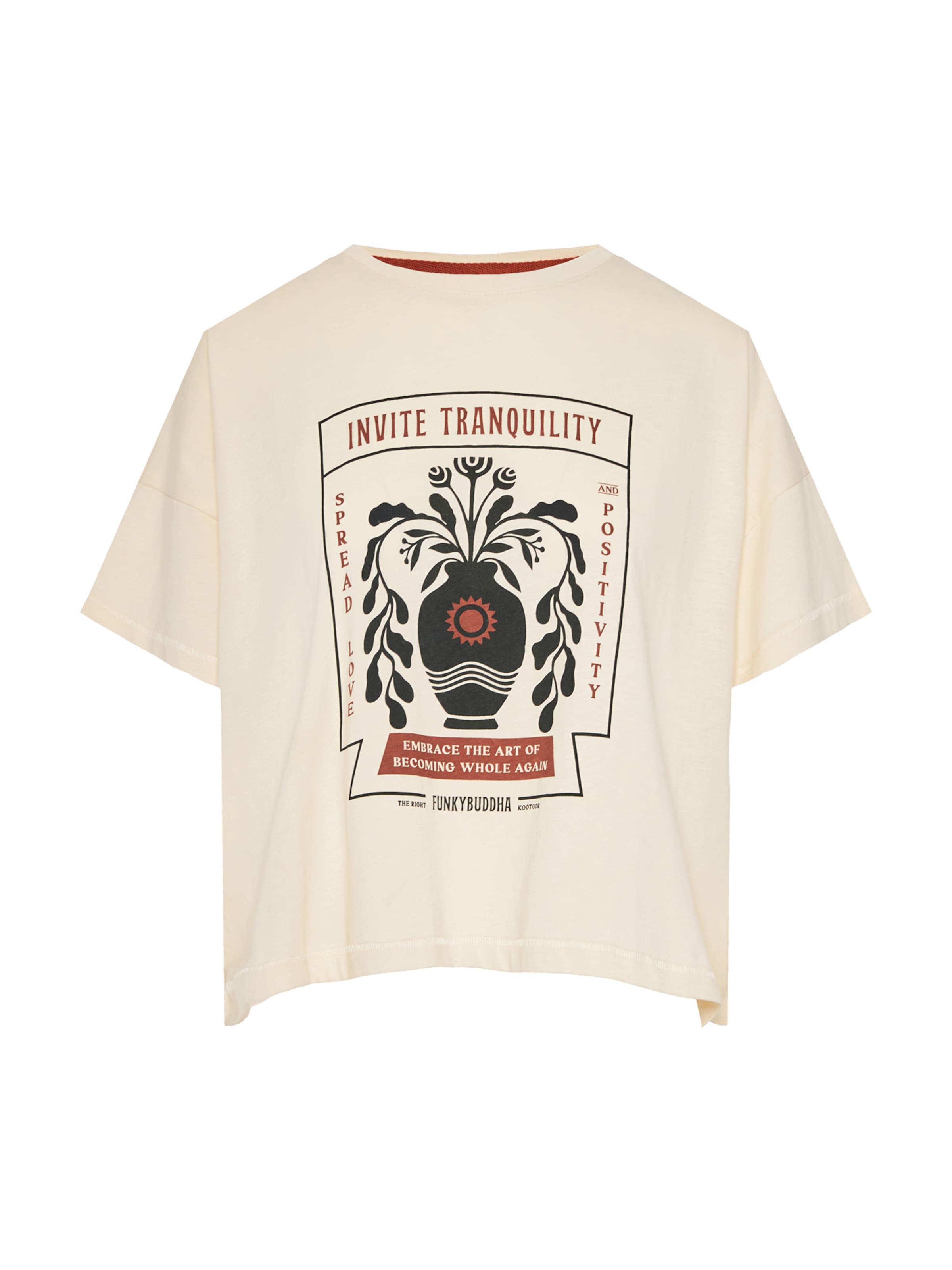 Funky Buddha T-shirt i beige: framsida