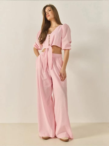 Bianco Lucci Domácí oblečení 'Zweiteiliges Set' – pink