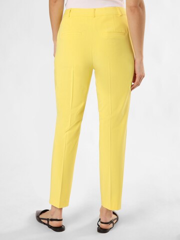 COMMA Tapered Bügelfaltenhose in Gelb