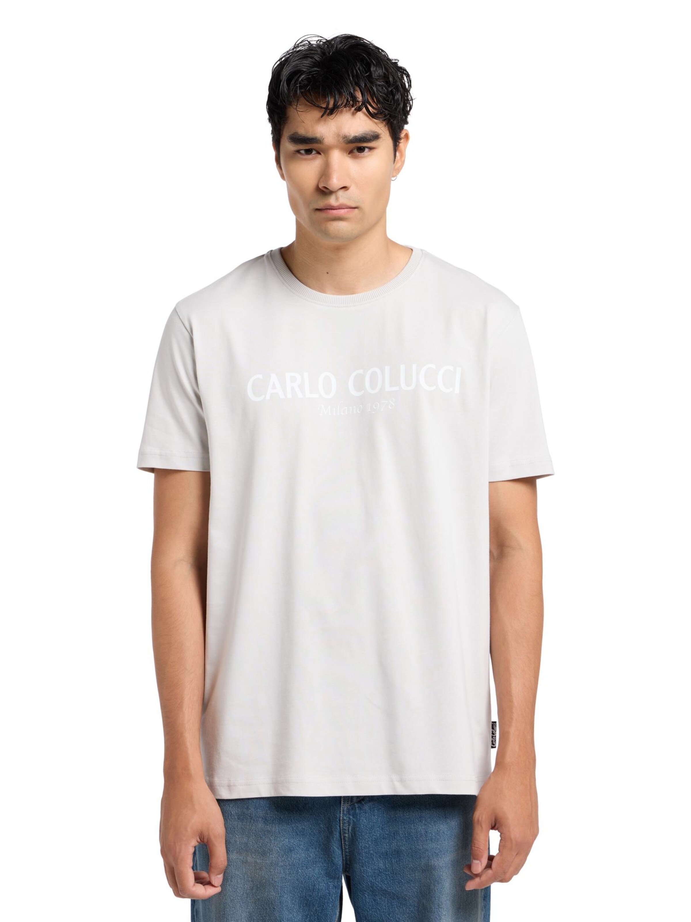 Carlo Colucci Shirt 'di Comun' in Grau: Vorderseite