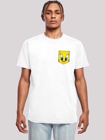 T-Shirt 'Looney Tunes Tweety Pie Face' F4NT4STIC en blanc : devant