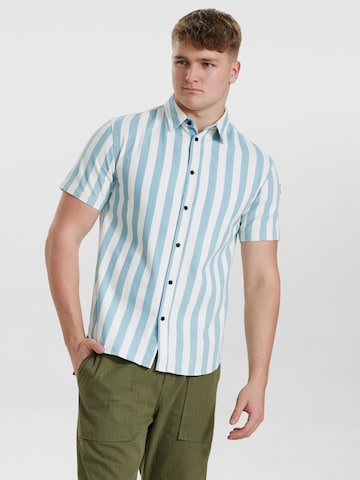 Dxnmxrk Shirt 'DXCennet' in Blauw: voorkant