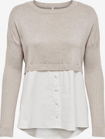 Pull-over 'ZURI' ONLY en gris : devant