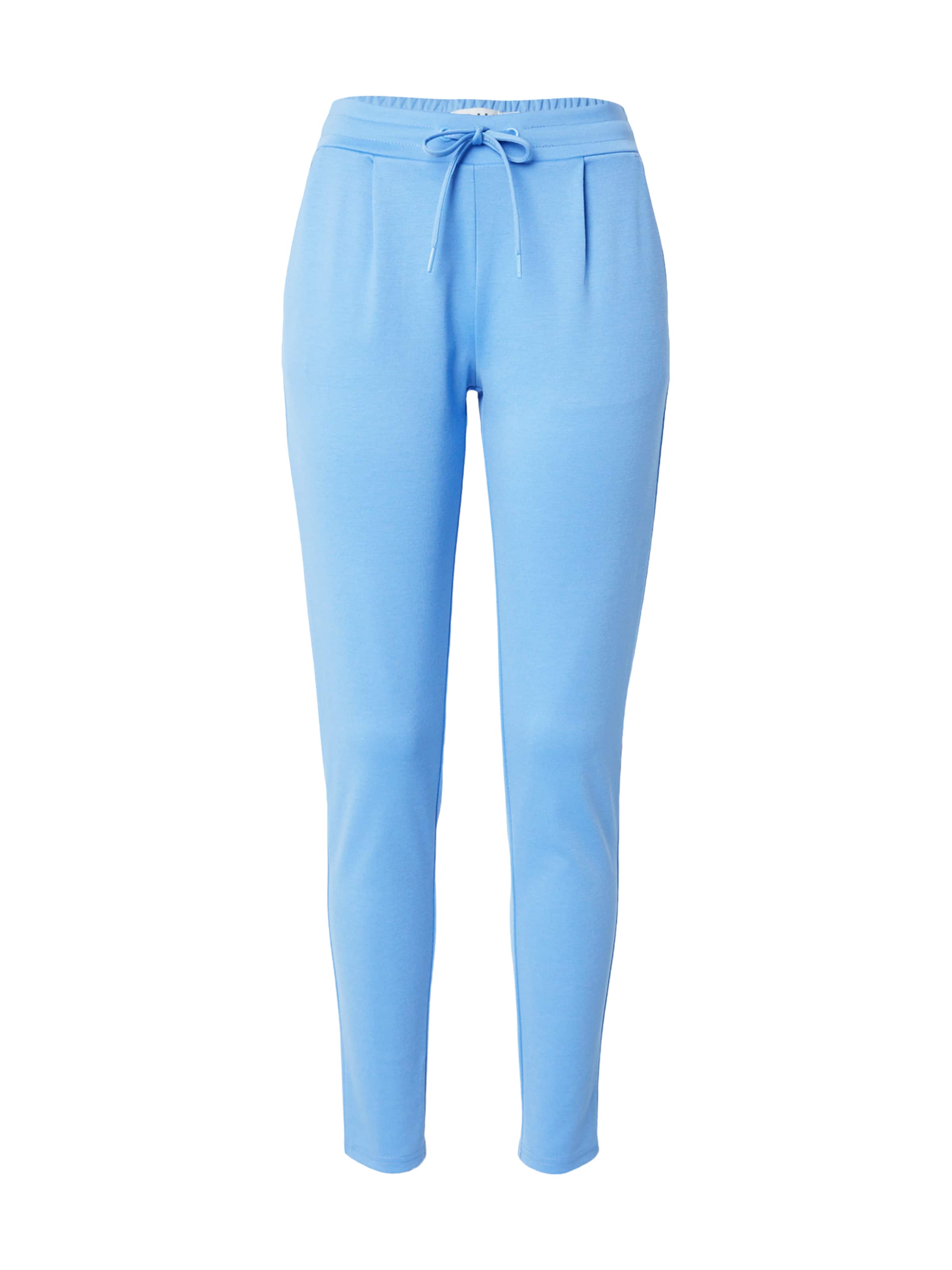 ICHI Slim fit Pleat-Front Pants 'IHKATE' in Blue: front