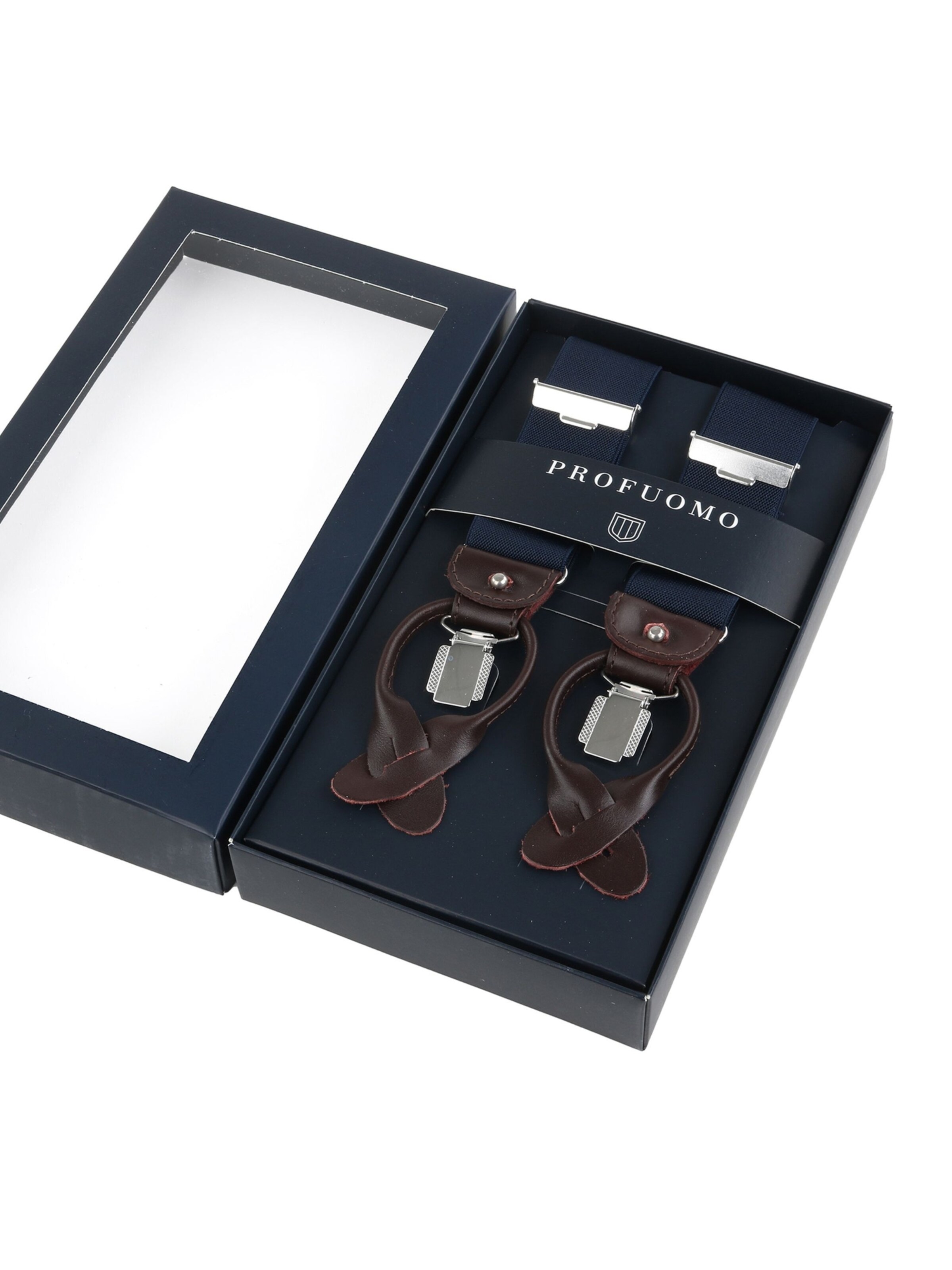 Profuomo Suspenders in Blue