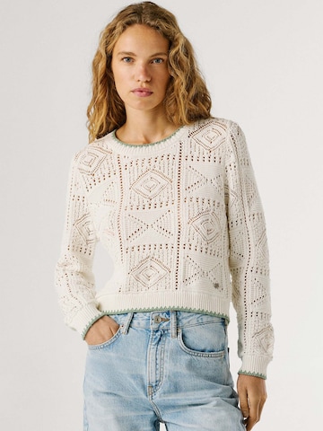 Pepe Jeans Pullover 'Kas' in Weiß: Vorderseite