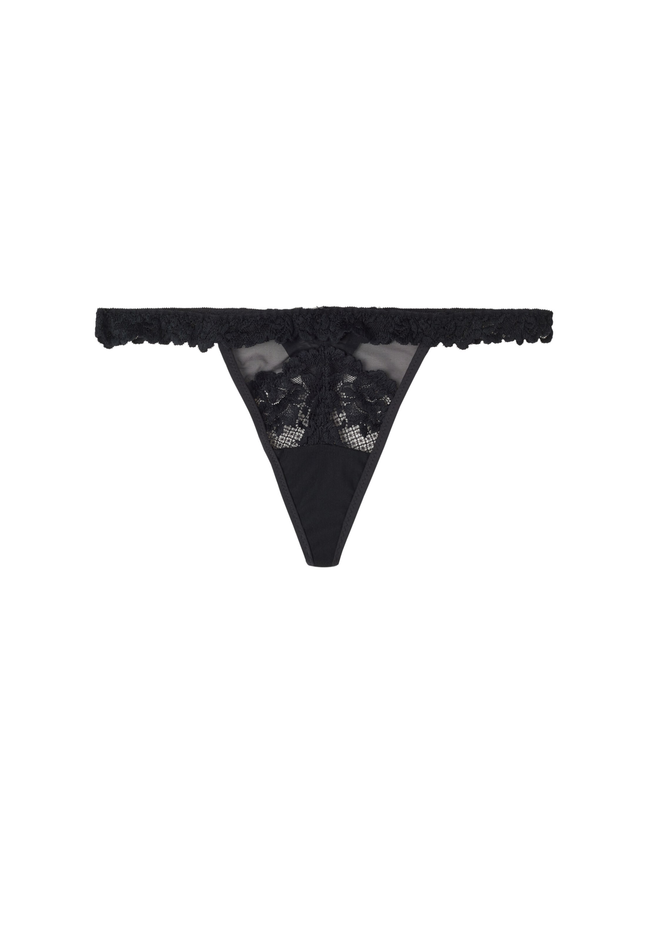 INTIMISSIMI String in Schwarz: Vorderseite