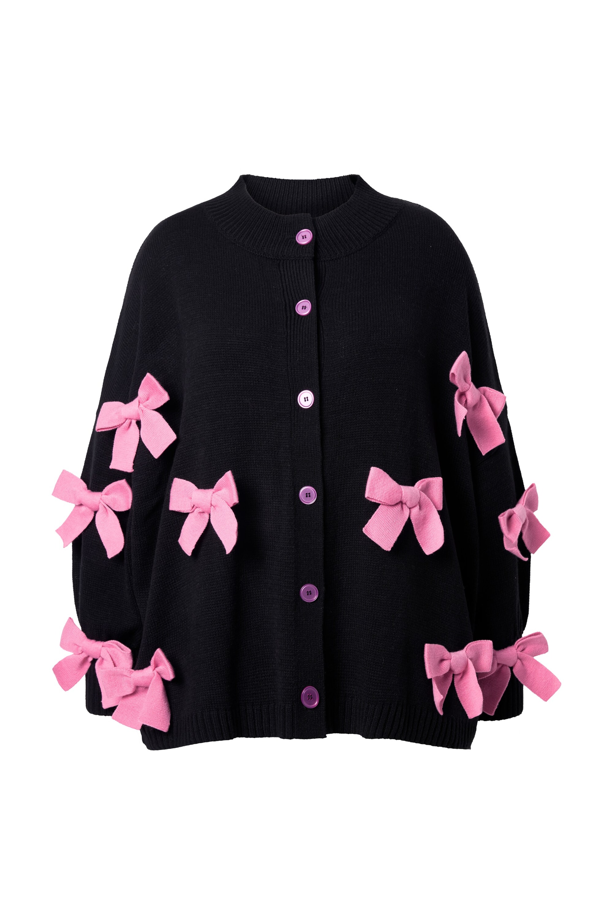 MIAMODA Strickjacke in Schwarz: Vorderseite