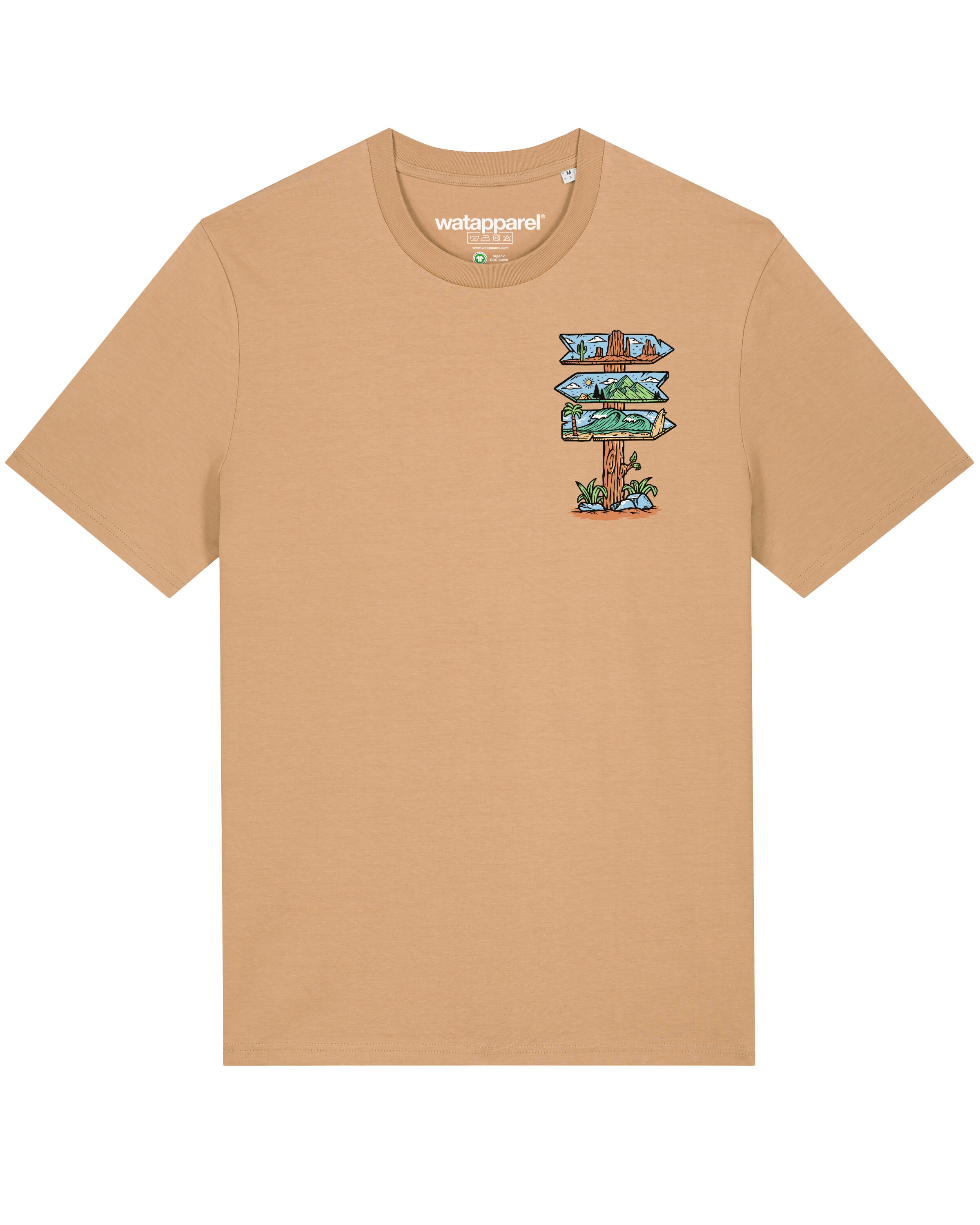 Maglietta 'Adventure is everywhere' di Watapparel in beige