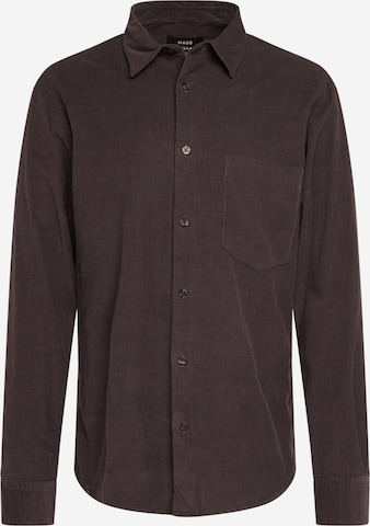 MADS NORGAARD COPENHAGEN Regular fit Button Up Shirt 'Baby' in Grey: front