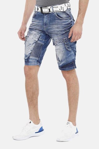 CIPO & BAXX Regular Cargo jeans in Blue: front