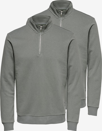 Only & Sons Sweatshirt 'Ceres' in Grey: front