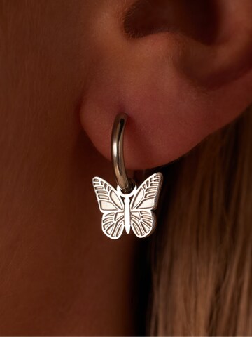 Boucles d'oreilles Lucardi en argent : devant