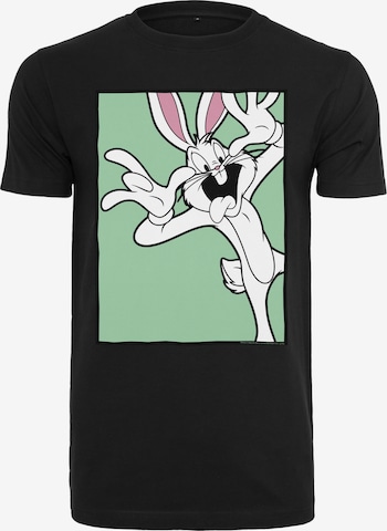 Merchcode Tričko 'Looney Tunes Bugs Bunny Funny Face' – černá: přední strana