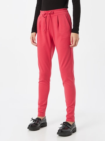 ICHI Zúžený Kalhoty 'KATE' – červená: přední strana
