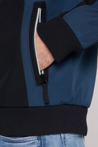 CAMP DAVID Softshelljacke mit Colour-Blocking in Blau