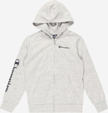 Champion Authentic Athletic Apparel Zip-Up Hoodie in Grey: front