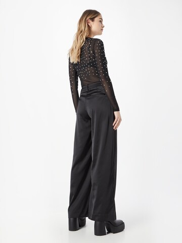 Gestuz Wide leg Pleat-Front Pants 'Harlow' in Black