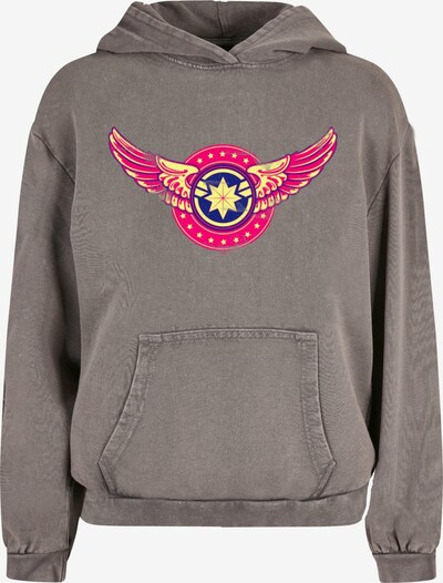 ABSOLUTE CULT Sweat-shirt 'Captain Marvel - Movie Wings Patch' en taupe / mélange de couleurs, Vue avec produit