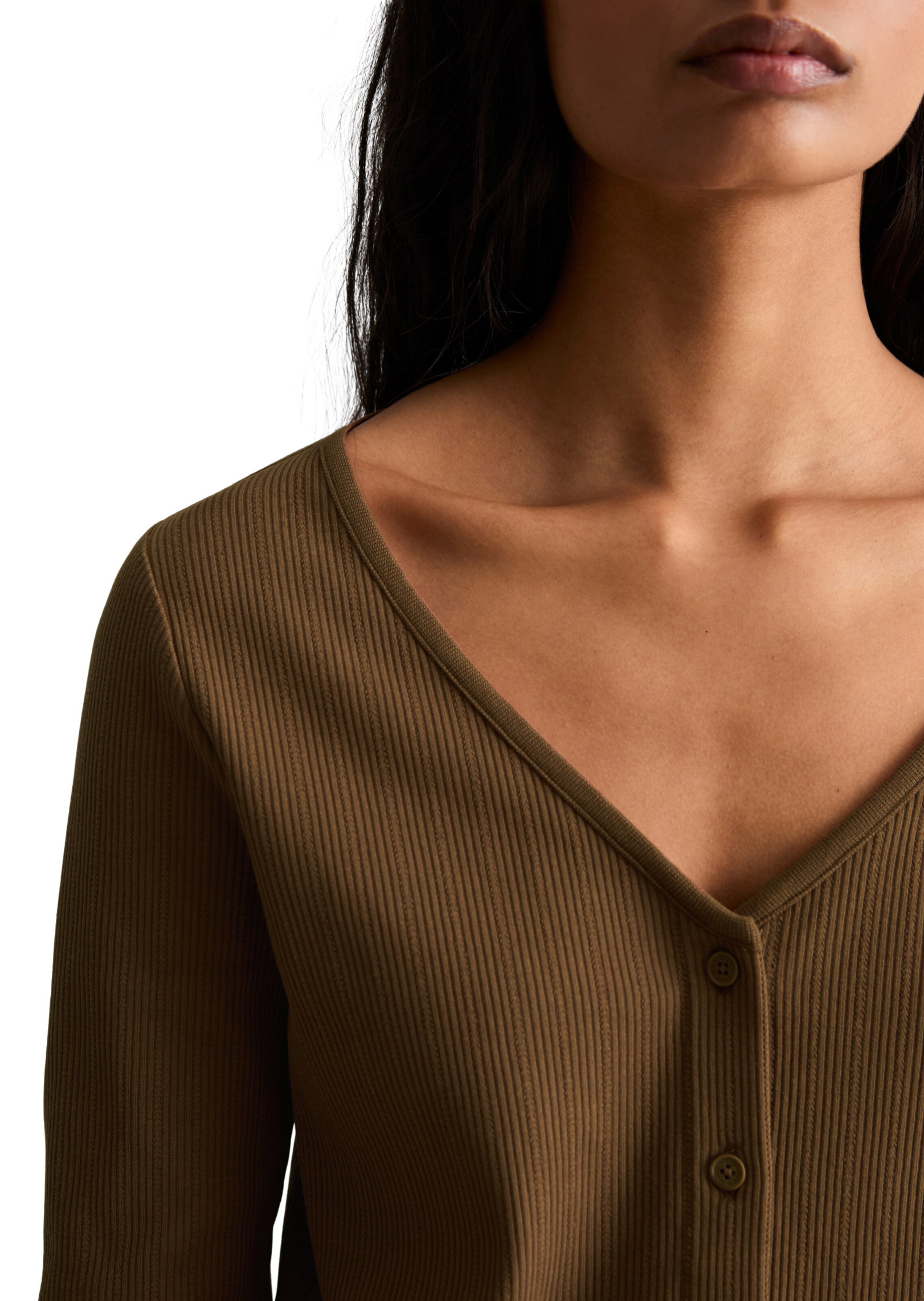 Marc O'Polo DENIM Gebreid vest in Bruin