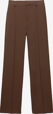 Pull&Bearregular Hlače - smeđa boja: prednji dio