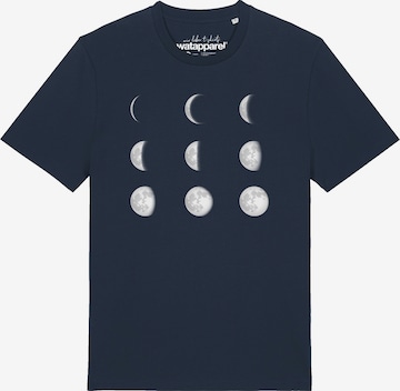 T-Shirt 'Moonphases' Watapparel en bleu : devant