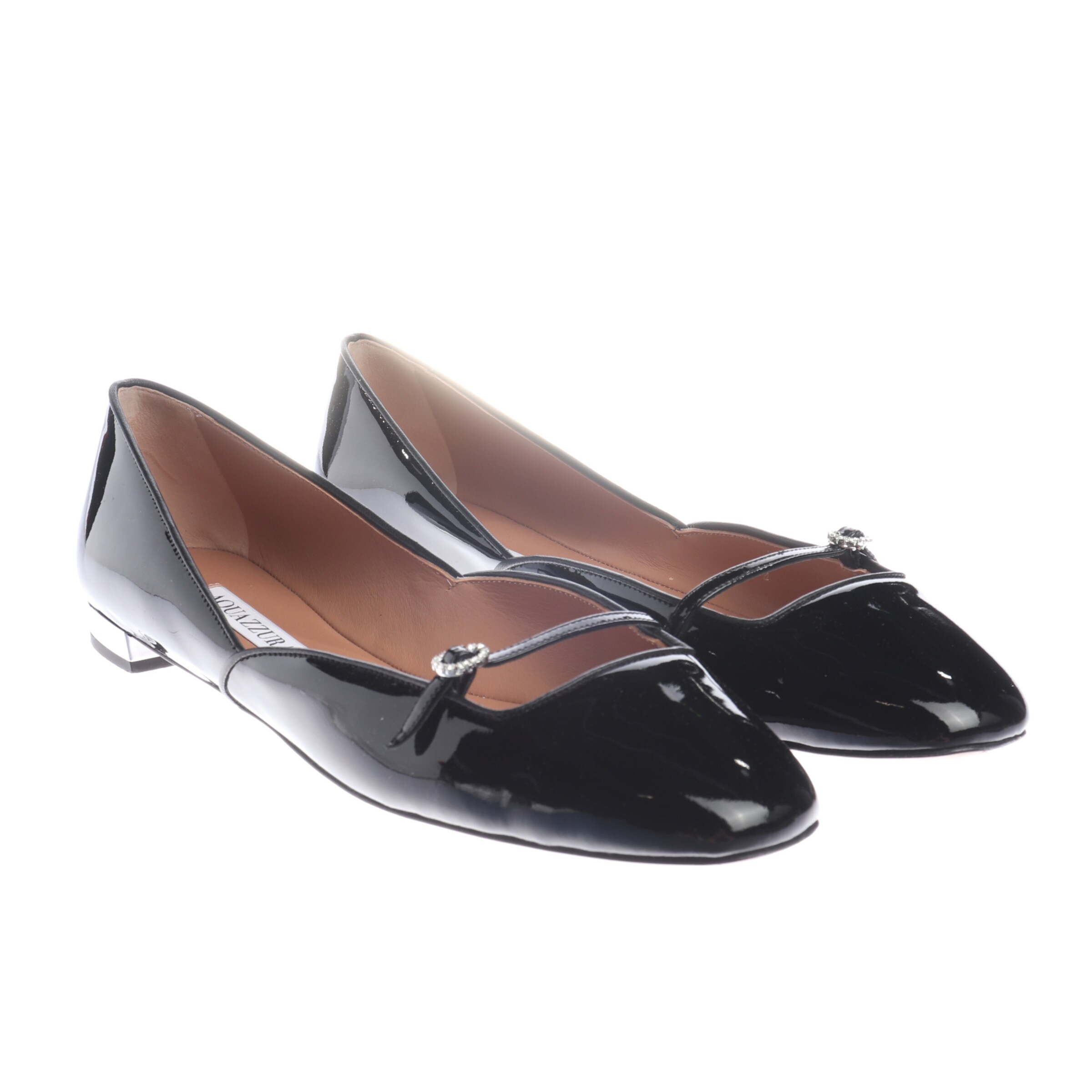 Aquazzura Flats & Loafers in 41 in Black: front