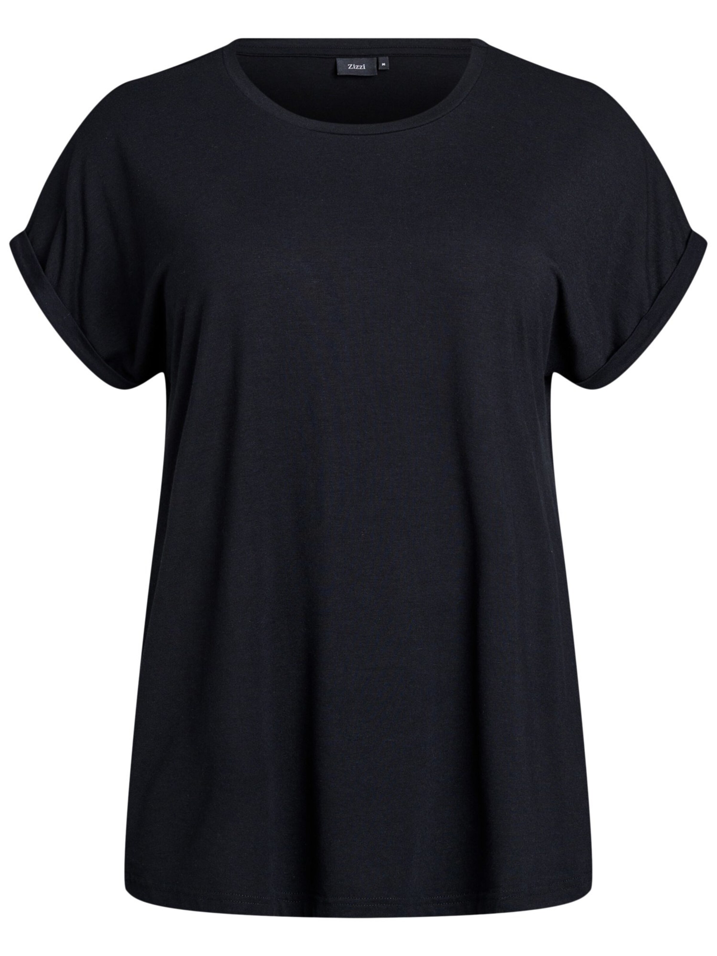 Zizzi Тениска 'MANNA' в черно: отпред