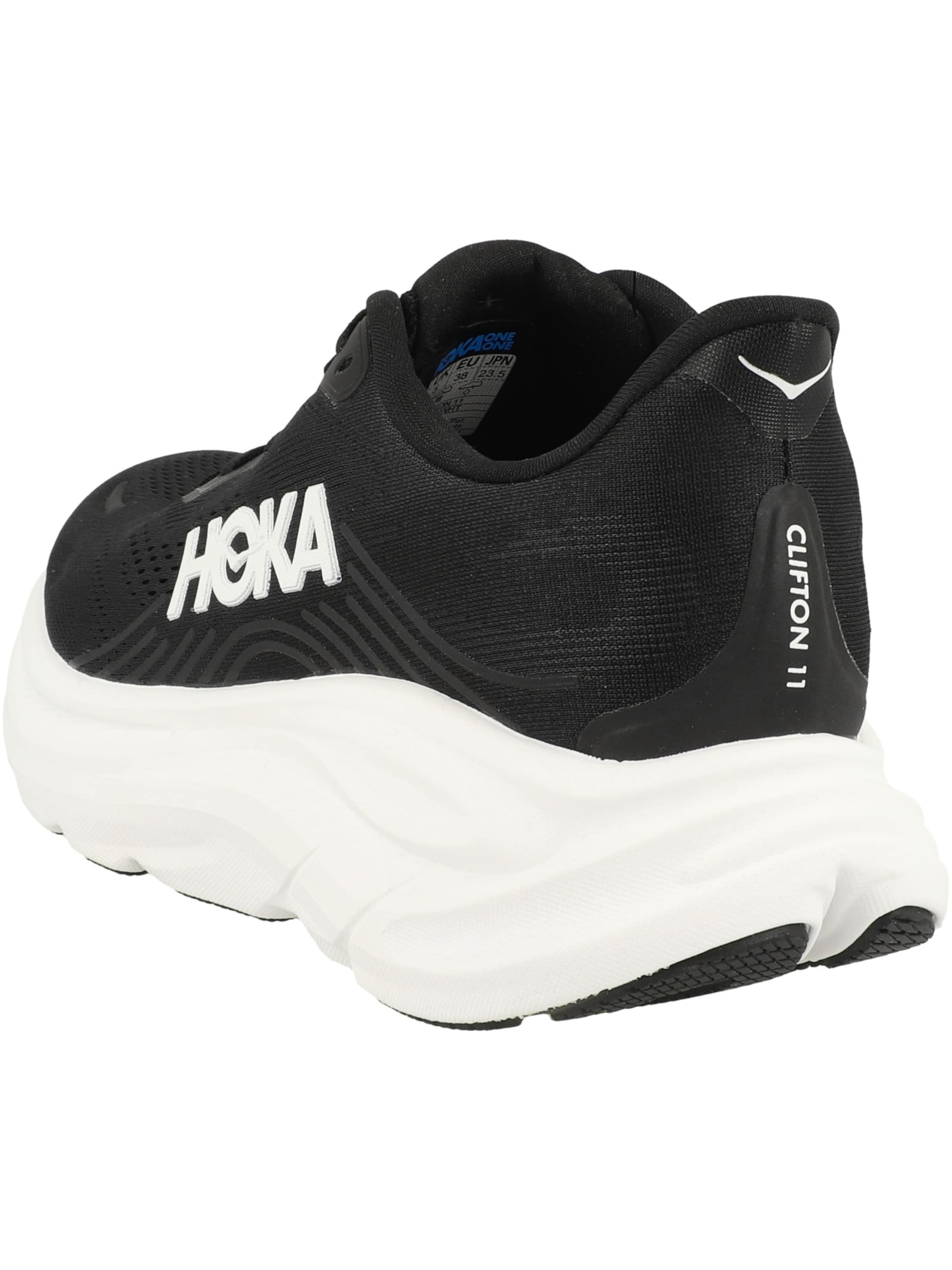 Chaussure de course 'Clifton 11' HOKA en noir : derrière
