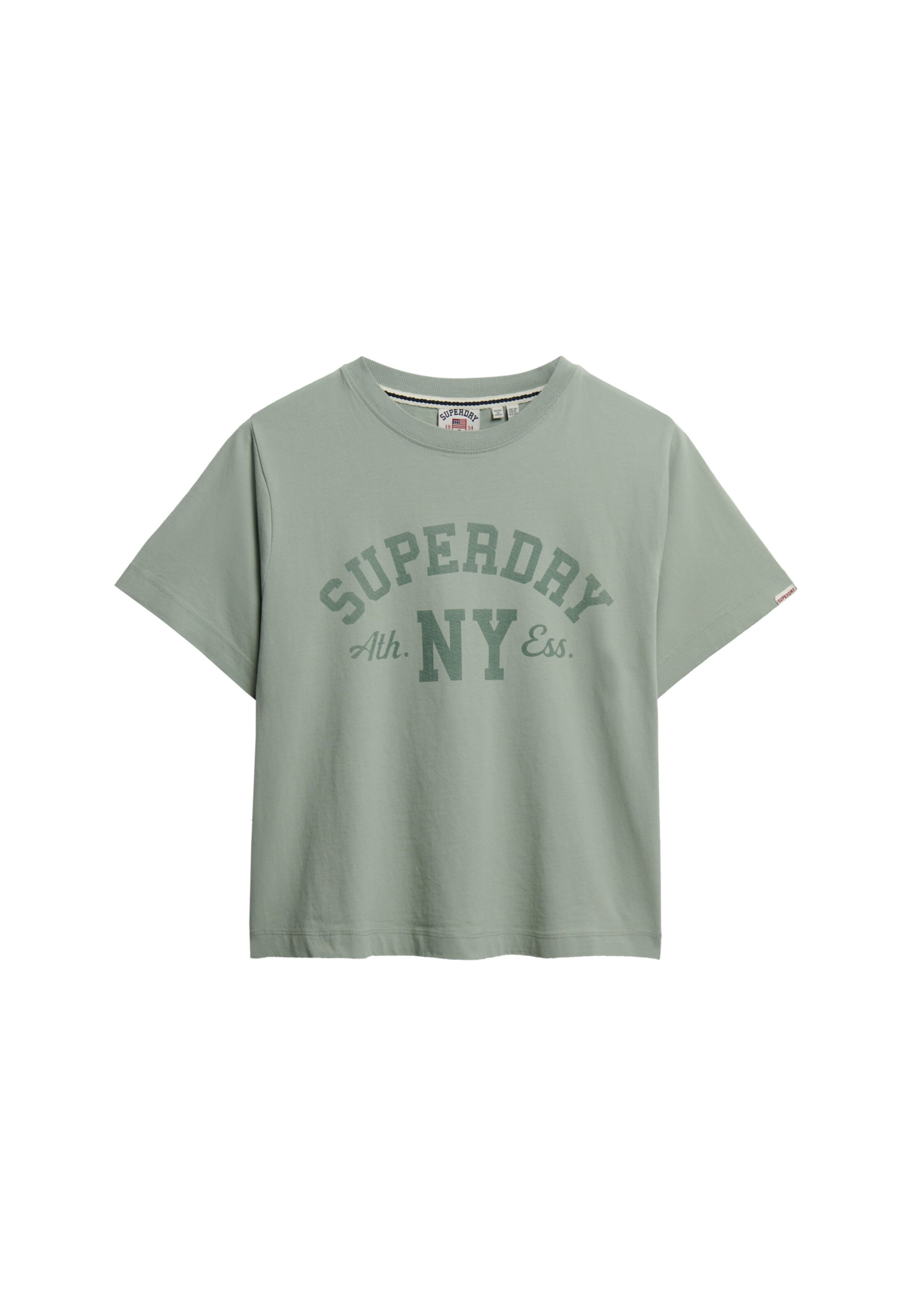 Superdry & Co Shirt 'Athletic Essentials' in Groen: voorkant
