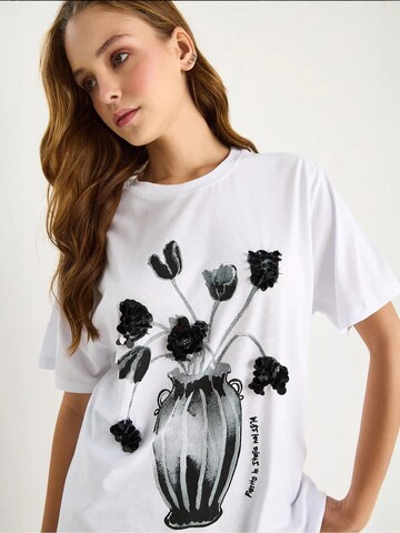 T-shirt Bianco Lucci en blanc