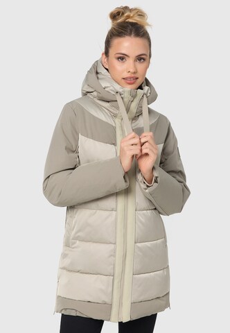 NAVAHOO Winter Jacket 'Samtkätzchen' in Beige: front