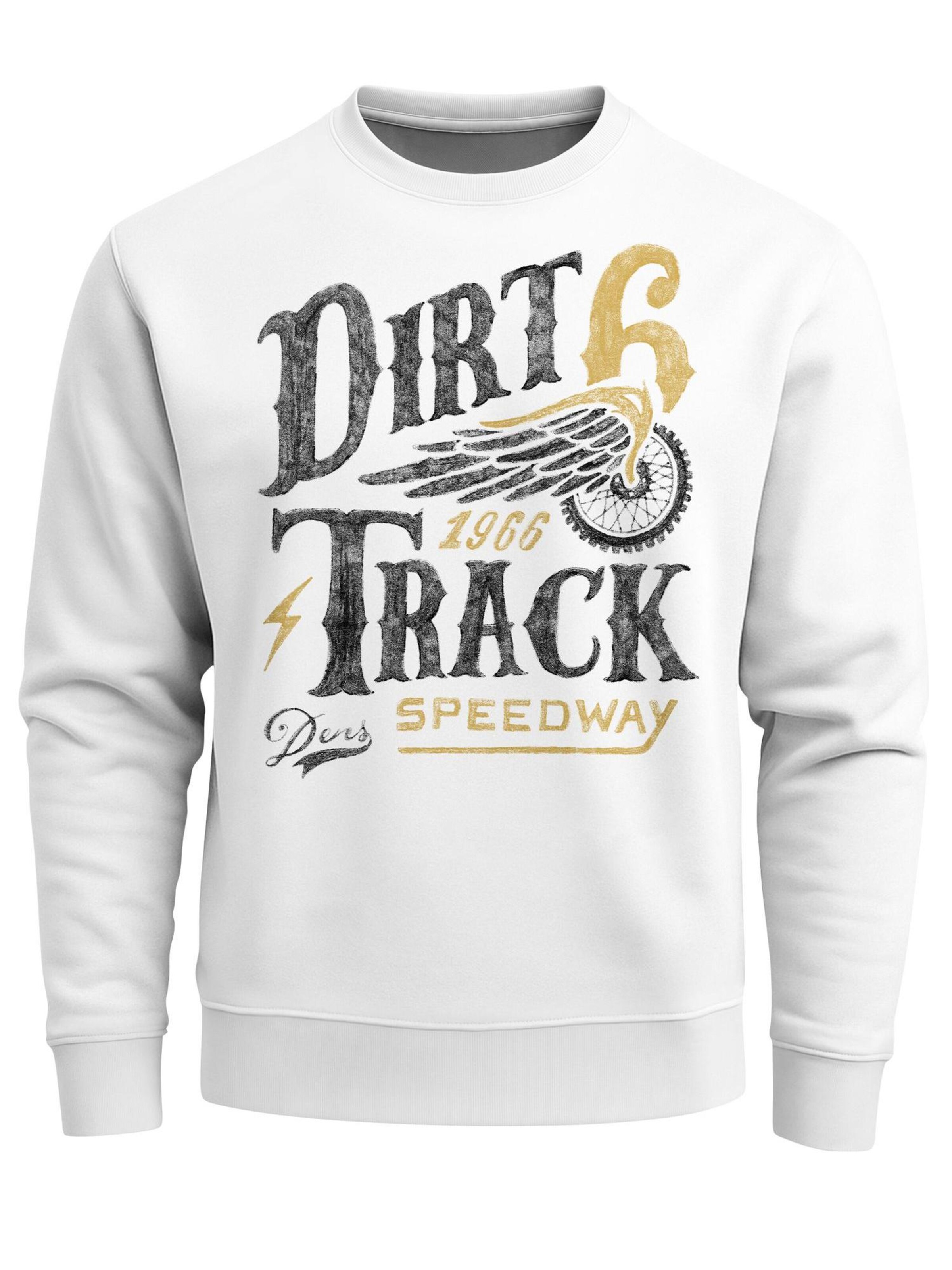 Neverless Sweatshirt 'Dirt Track' in White: front