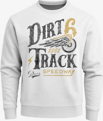 Neverless Sweatshirt 'Dirt Track' in White: front