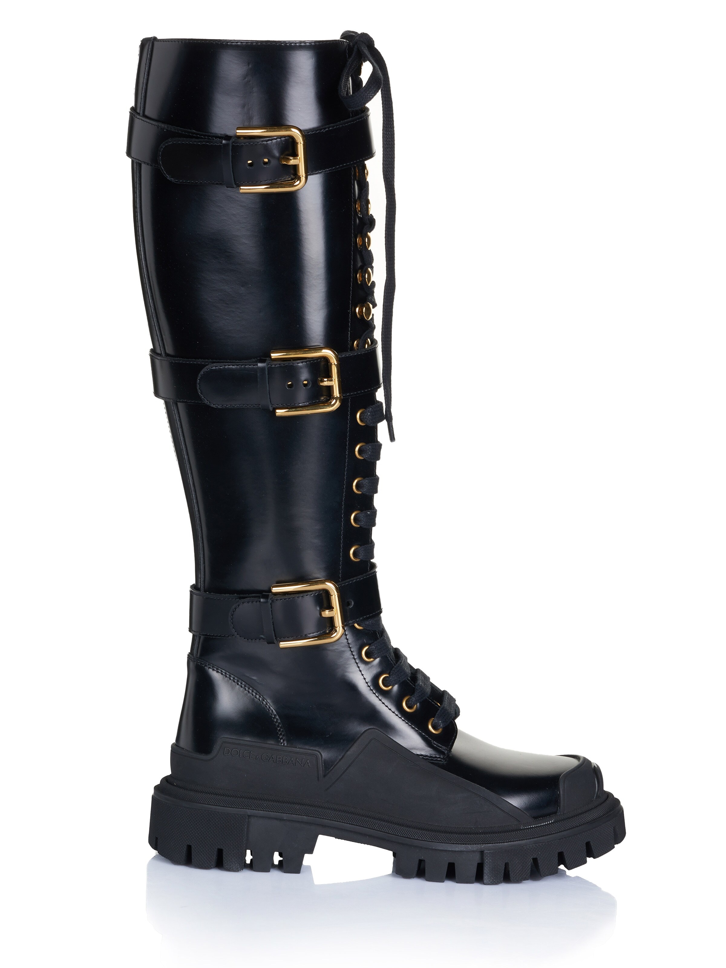 DOLCE & GABBANA Boots 'Dolce & Gabbana Stiefel' in Zwart: voorkant