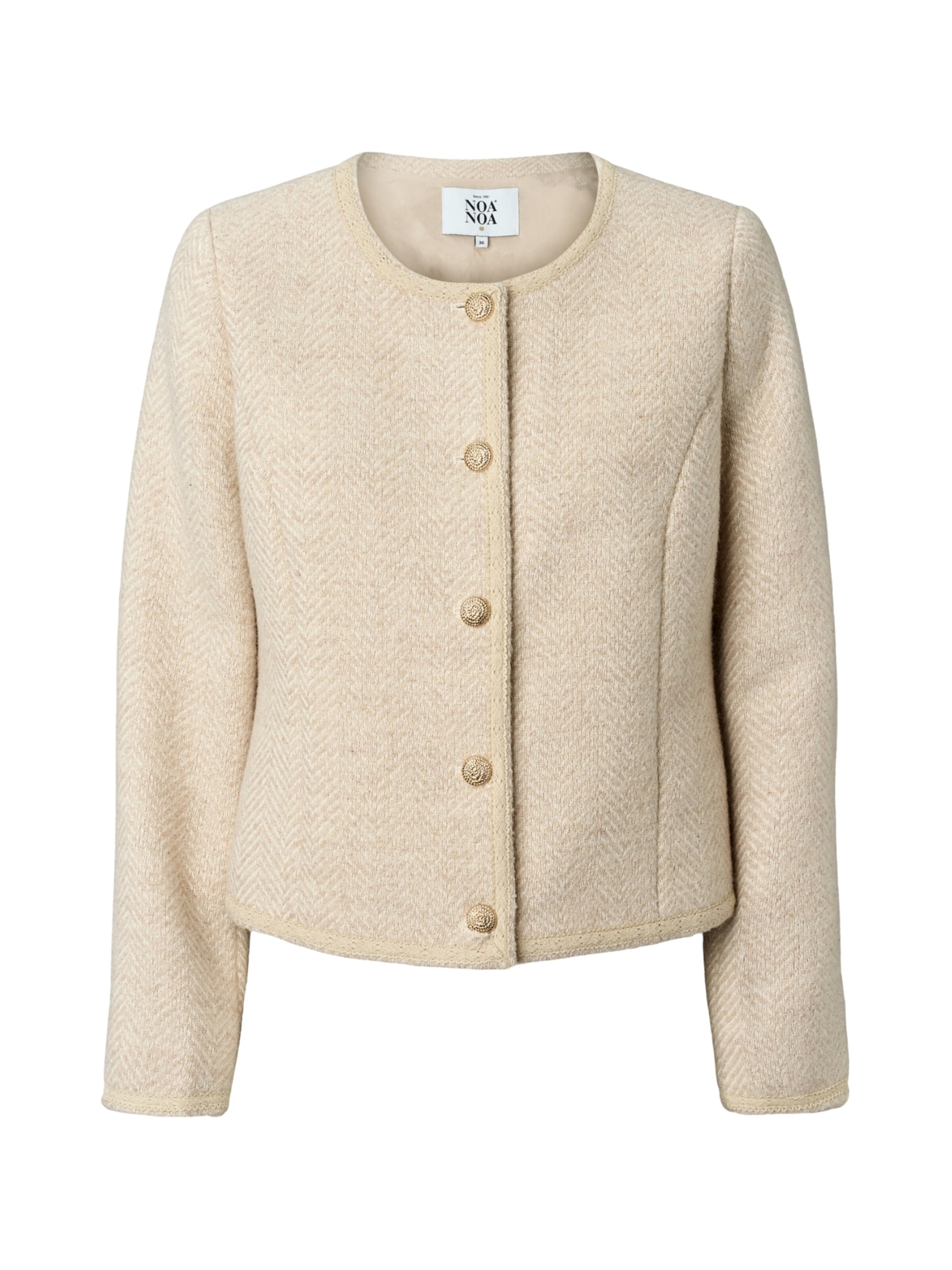 Noa Noa Tussenjas 'Sacha' in Beige: voorkant