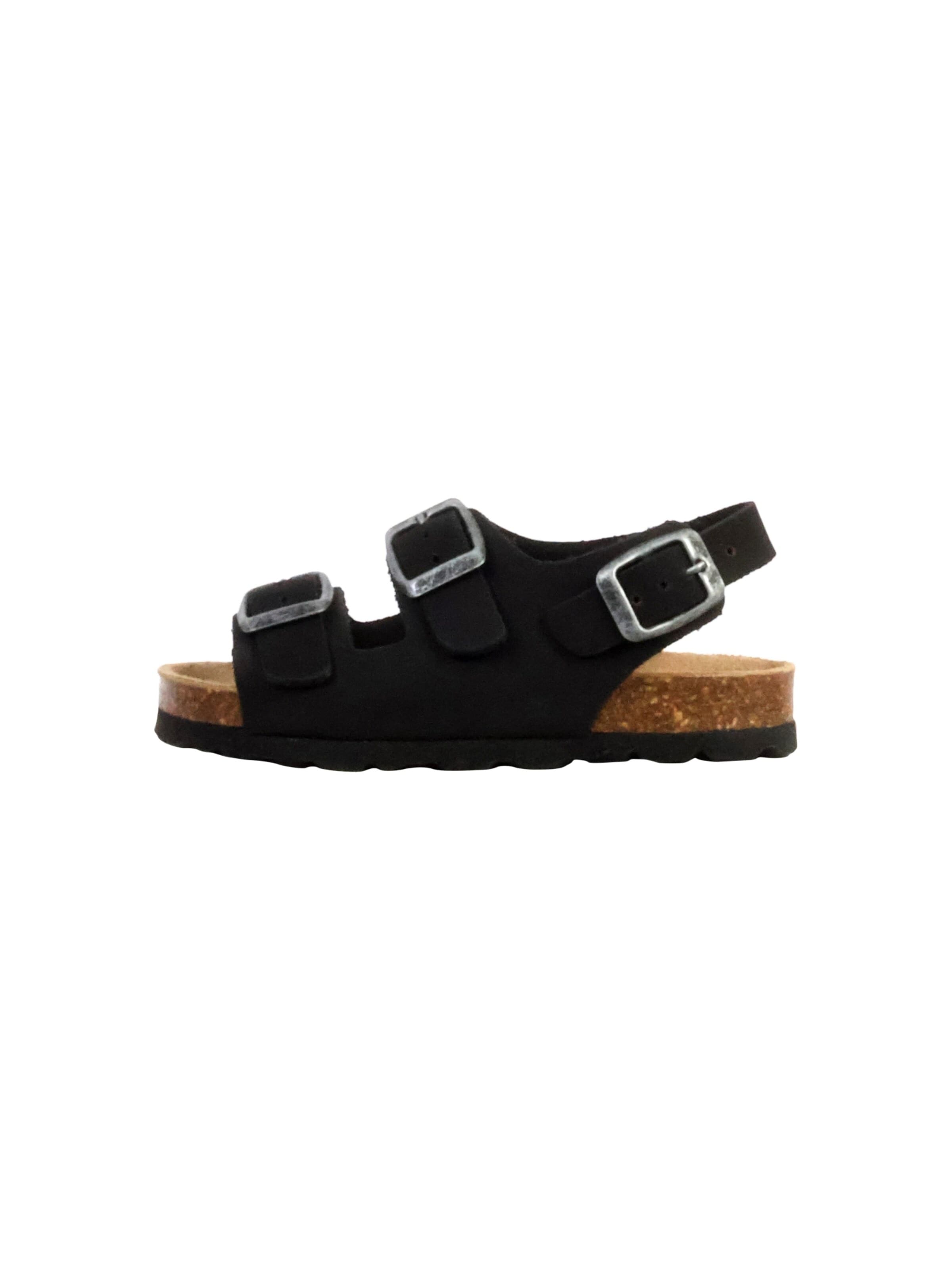 The Divine Factory Huisschoenen 'Kinder-Lederpantolette Noga Mistraly BS Edge' in Zwart: voorkant