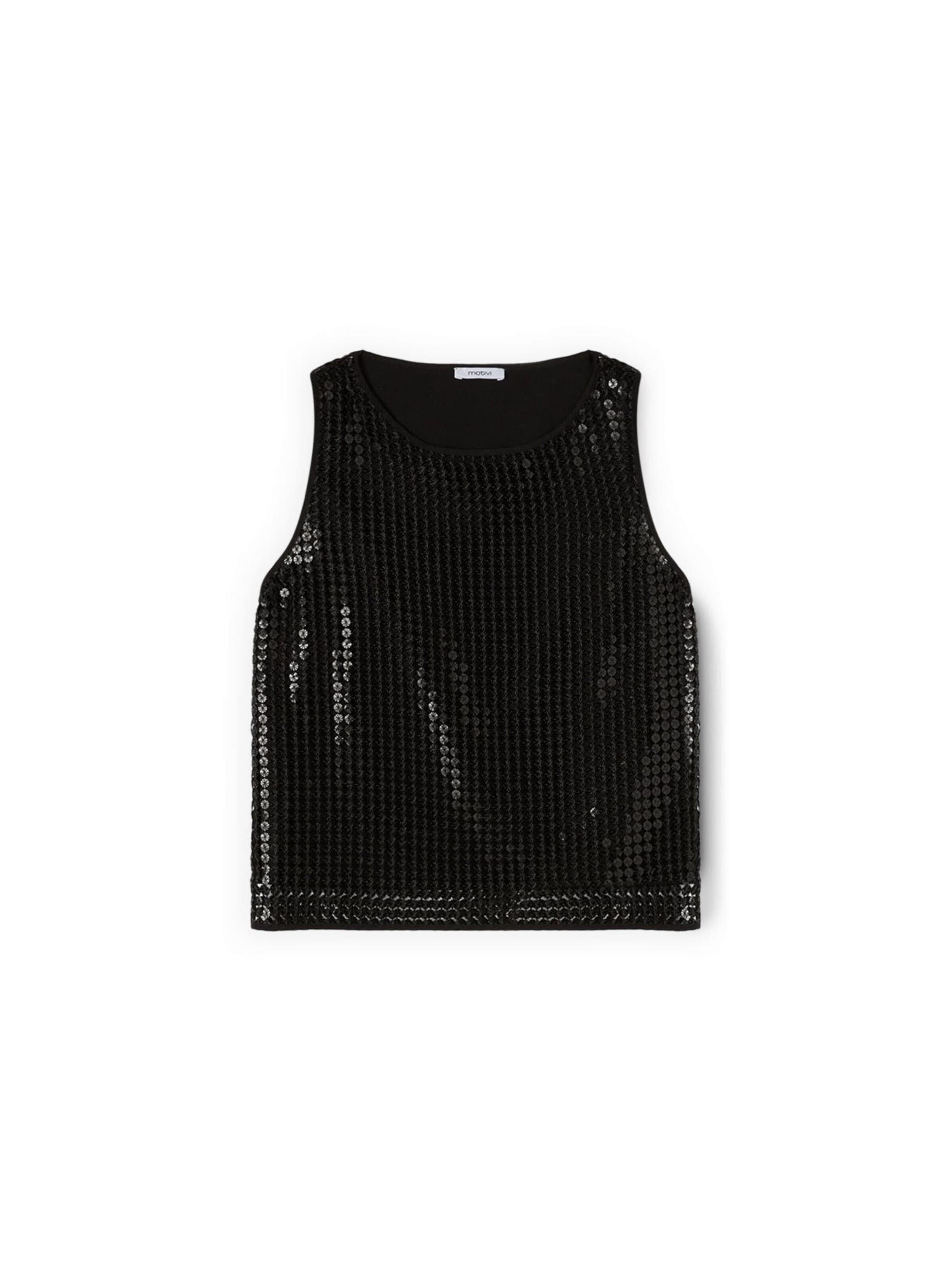 MOTIVI Top in Black: front