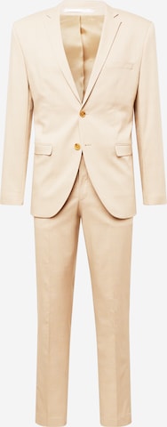 JACK & JONES Slim fit Suit 'SOLARIS' in Beige: front