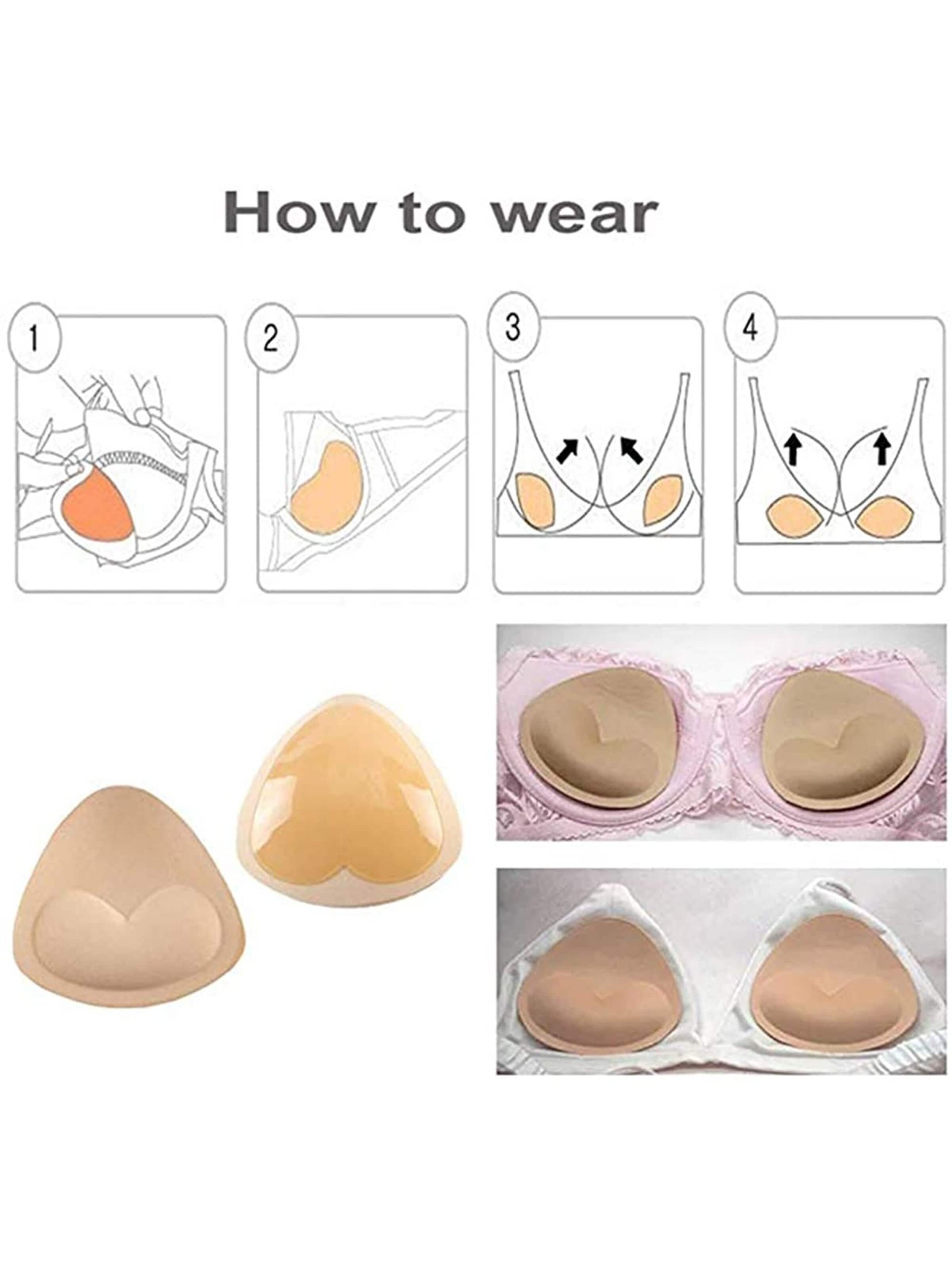 UNIQ Beauty Bra accessory 'Triangular Bra Inserts – Soft Replacement Pads for Sports Bras & Swimwear (Beige)' in Beige