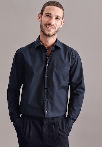 Coupe regular Chemise business SEIDENSTICKER en bleu : devant
