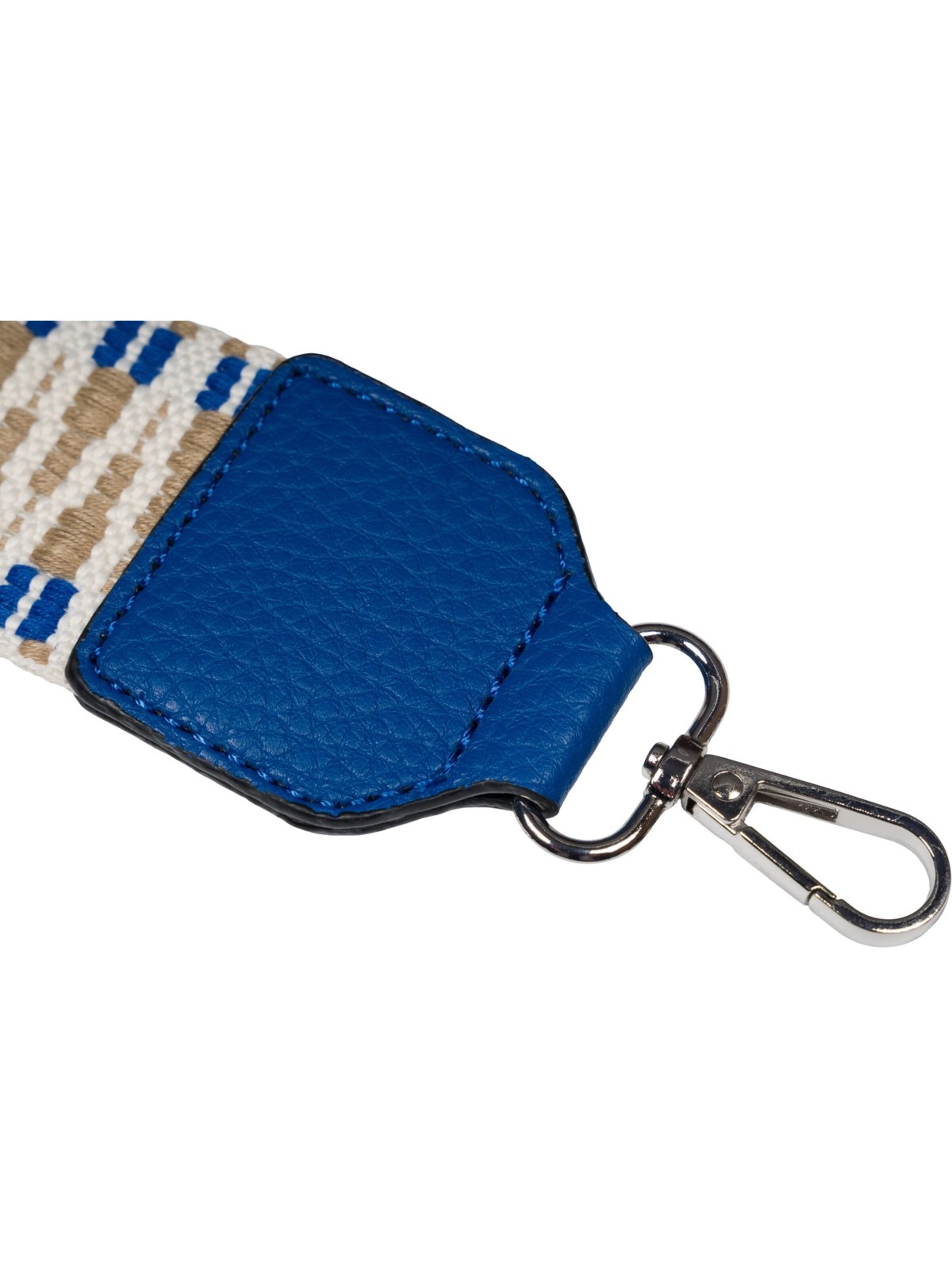 styleBREAKER Taschenzubehör 'Breiter Wechsel Taschengurt Zick-Zack mit Börse'‌‌‌‌‌‌‌‌ in Blau