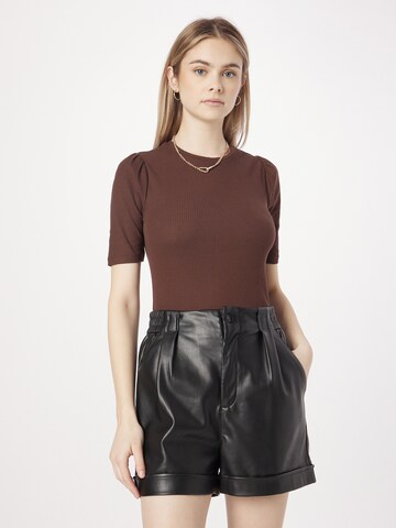 PIECES Shirt 'RUKA' in Brown: front