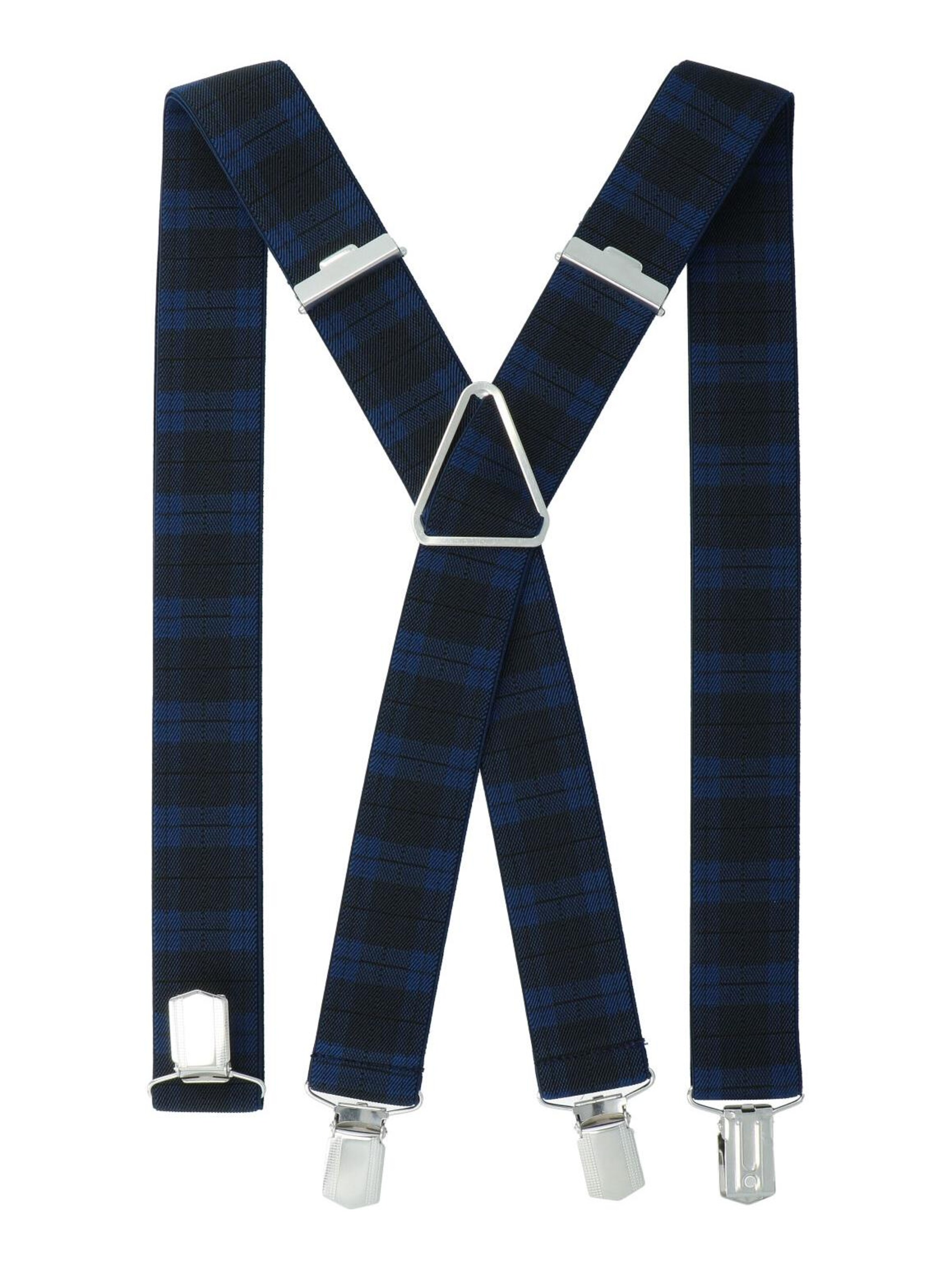WILLEN Suspenders 'Karo' in Blue: front