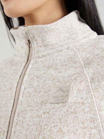 ONLY PLAY Athletic Fleece Jacket 'ONPJANE' in White