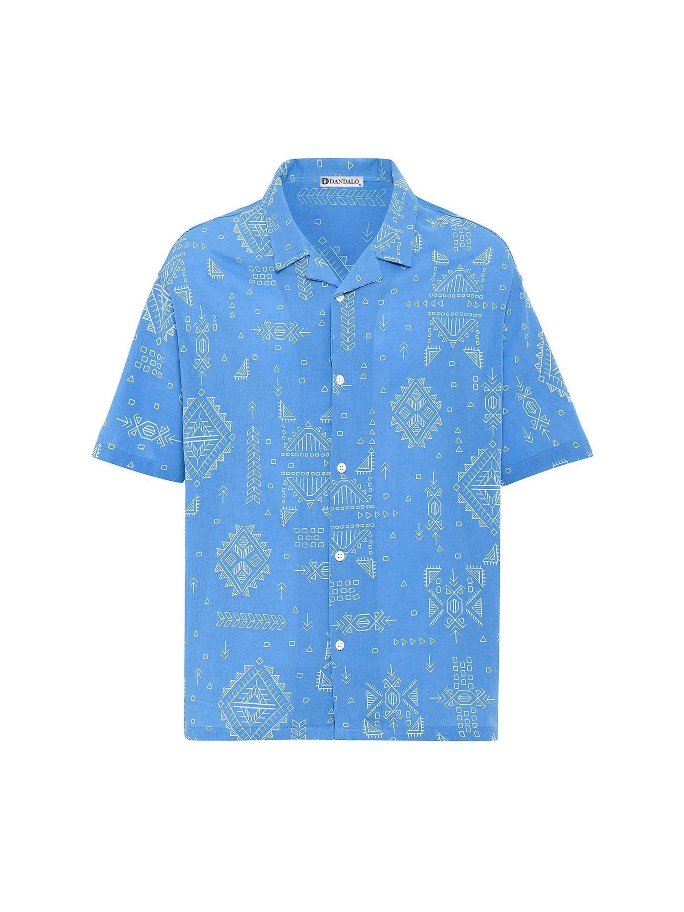 Dandalo Comfort Fit Hemd in Blau: Vorderseite
