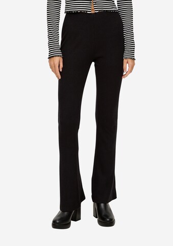 QS Flared Pants in Black: front