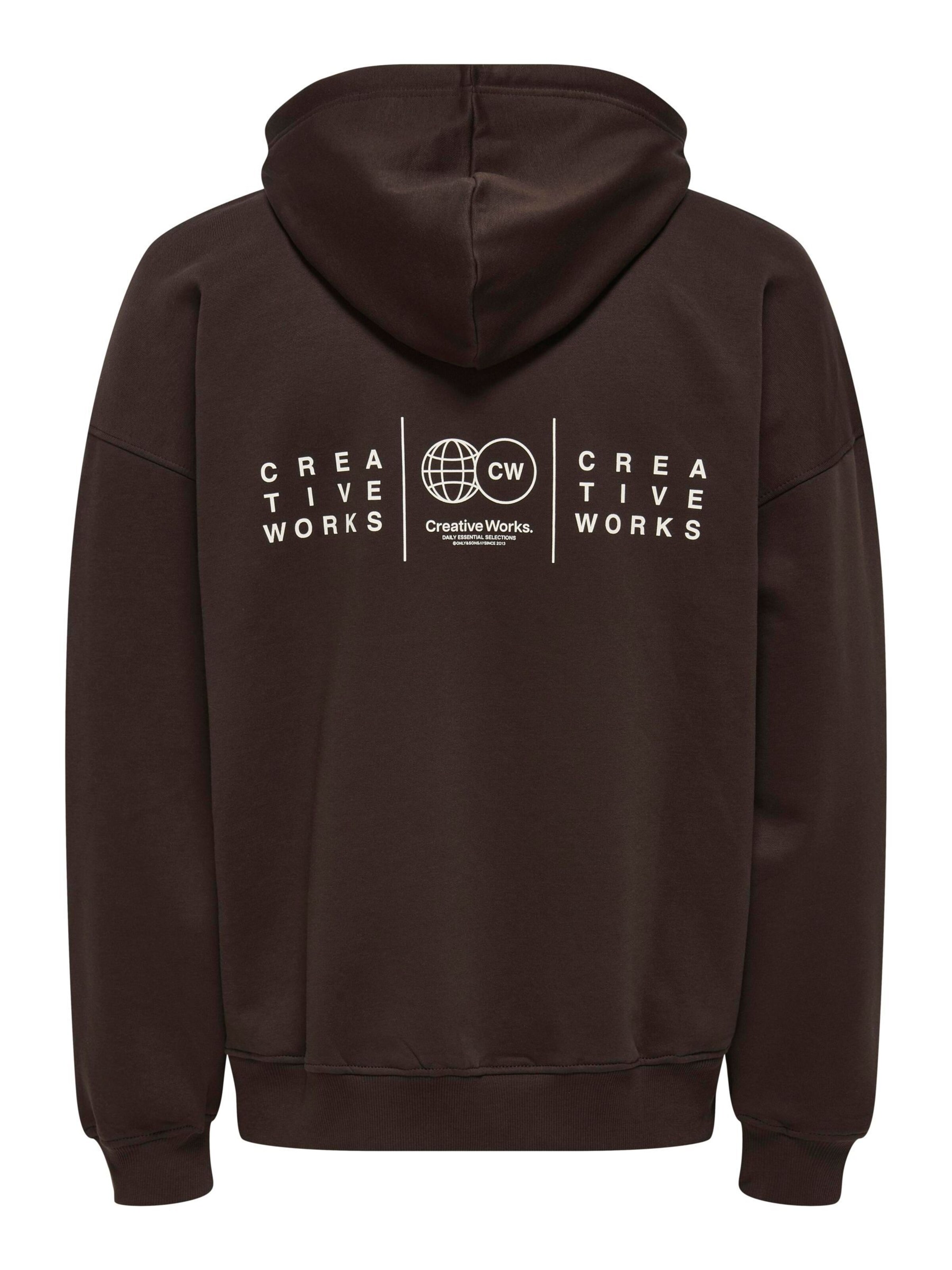 Felpa 'ONSGALLERY' di Only & Sons in marrone