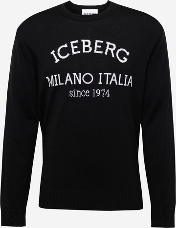 Sweat-shirt ICEBERG en noir : devant